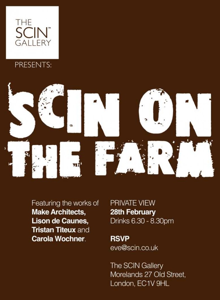 Flyer for private view invitation to SCIN on the farm