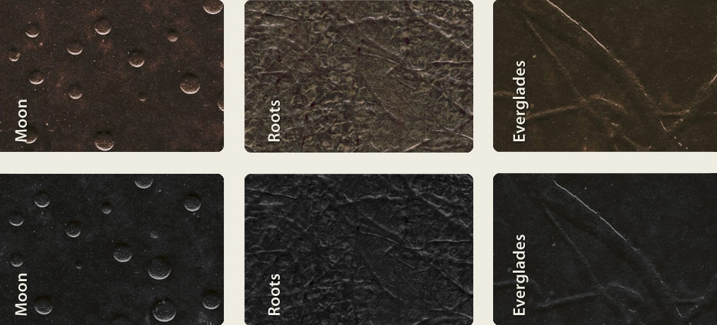 Some of the Rystone surfaces available.