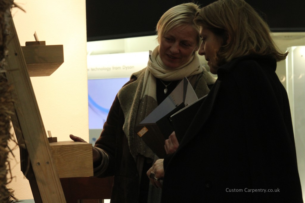 2 ladies stroking the ReCut floating shelf